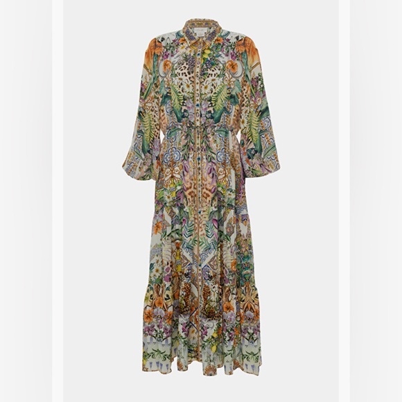 Beulah Dresses & Skirts - Beulah Multicolor Botanical & Animal Print Maxi Dress